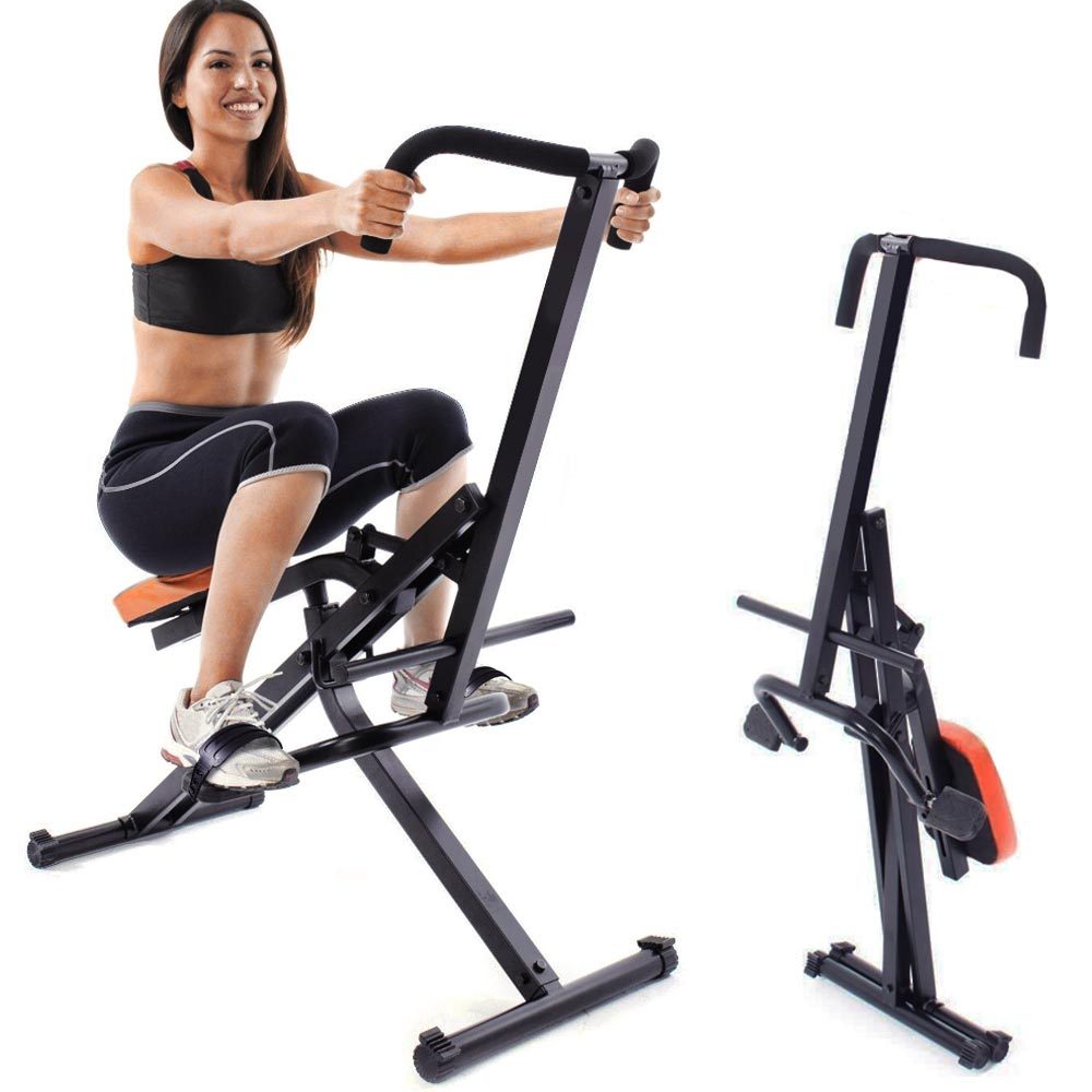 TEMU Bakaji Total Training Tool For Cardio, Gym, Abs, Chest, Shoulders, Legs With Adjustable Padded Seat, Lcd Display, And Foldable Stainless