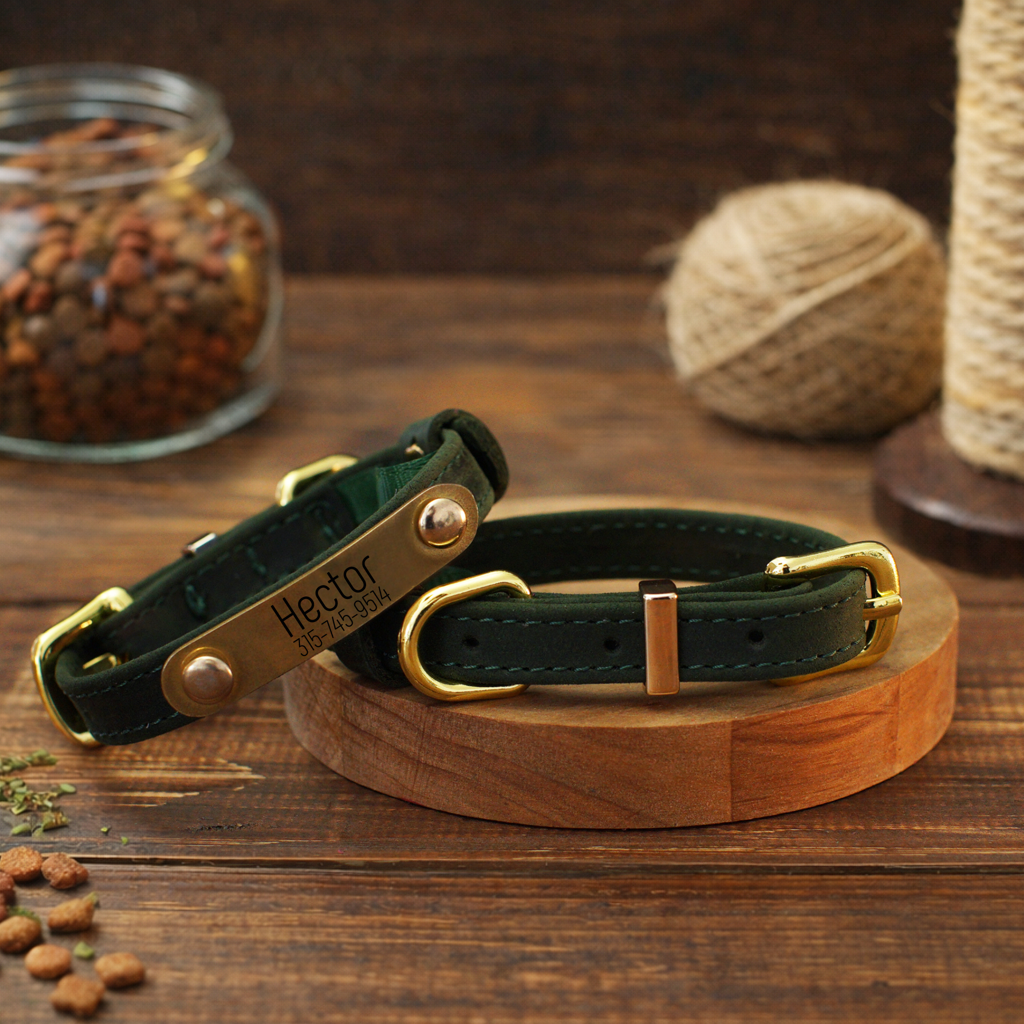 Image of Personalized Genuine Leather Cat Collar With Custom Engraved Metal Id Tag - Soft Adjustable For Kittens & Cats - Handcrafted Pet Id Collar - Lightweight & Durable Custom Gift For Cat Lovers