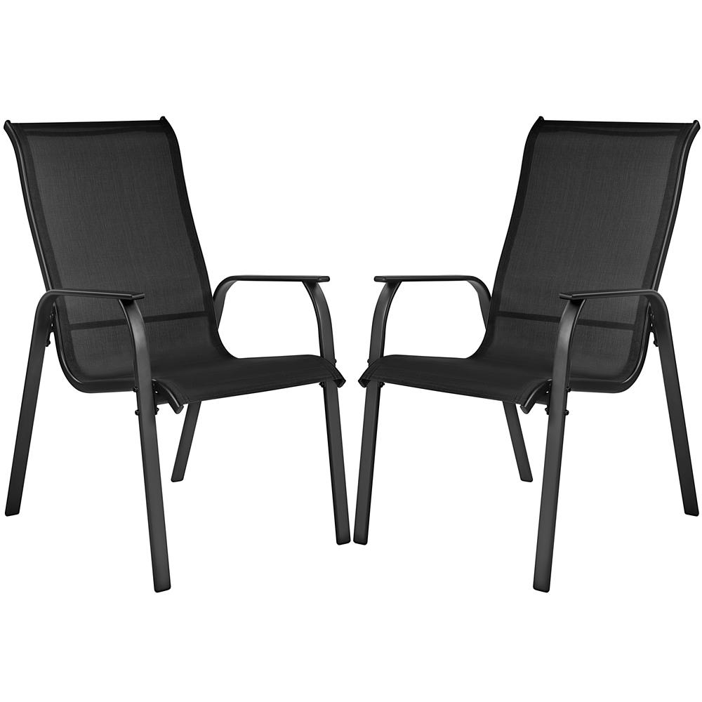   patio dining chairs set of 2 outdoor dining chairs stackable outdoor dining chairs garden furniture patio dining chairs with backrest and armrests black