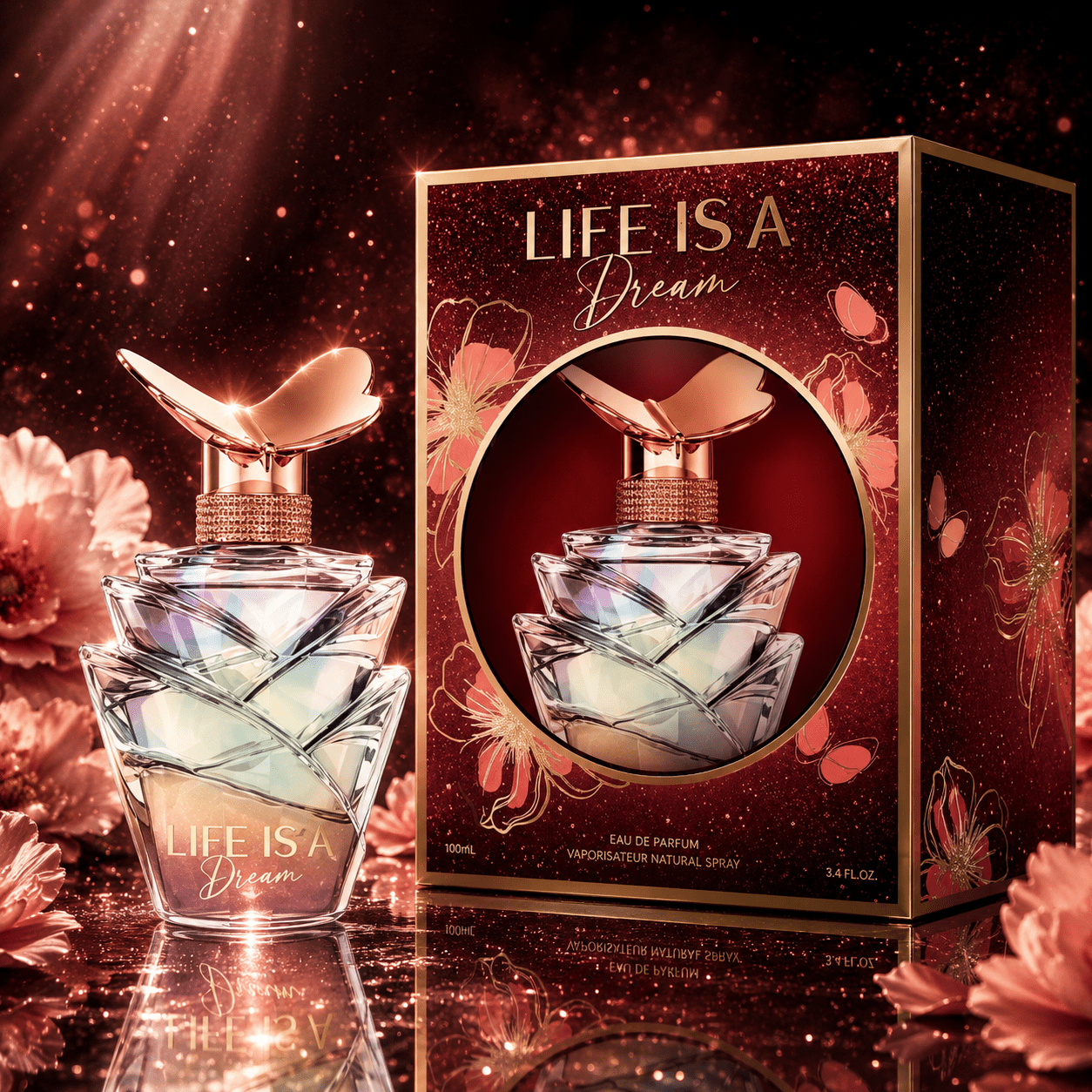 Image of Everlyx - Dion A Dream Eau De Parfume, 100ml, Fragrance With Notes Of , Pear, Rose, And Jasmine, Sweet And Base With Bean And Patchouli