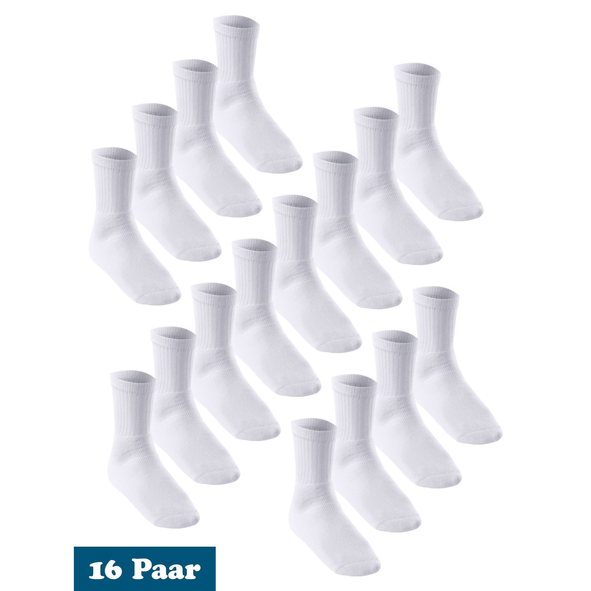 Tennis Socks For 8 Or 16 Pairs Of Crew Socks