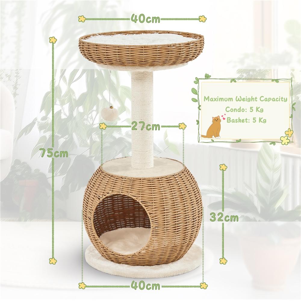 Costoffs Cat Tower Rattan Cat House