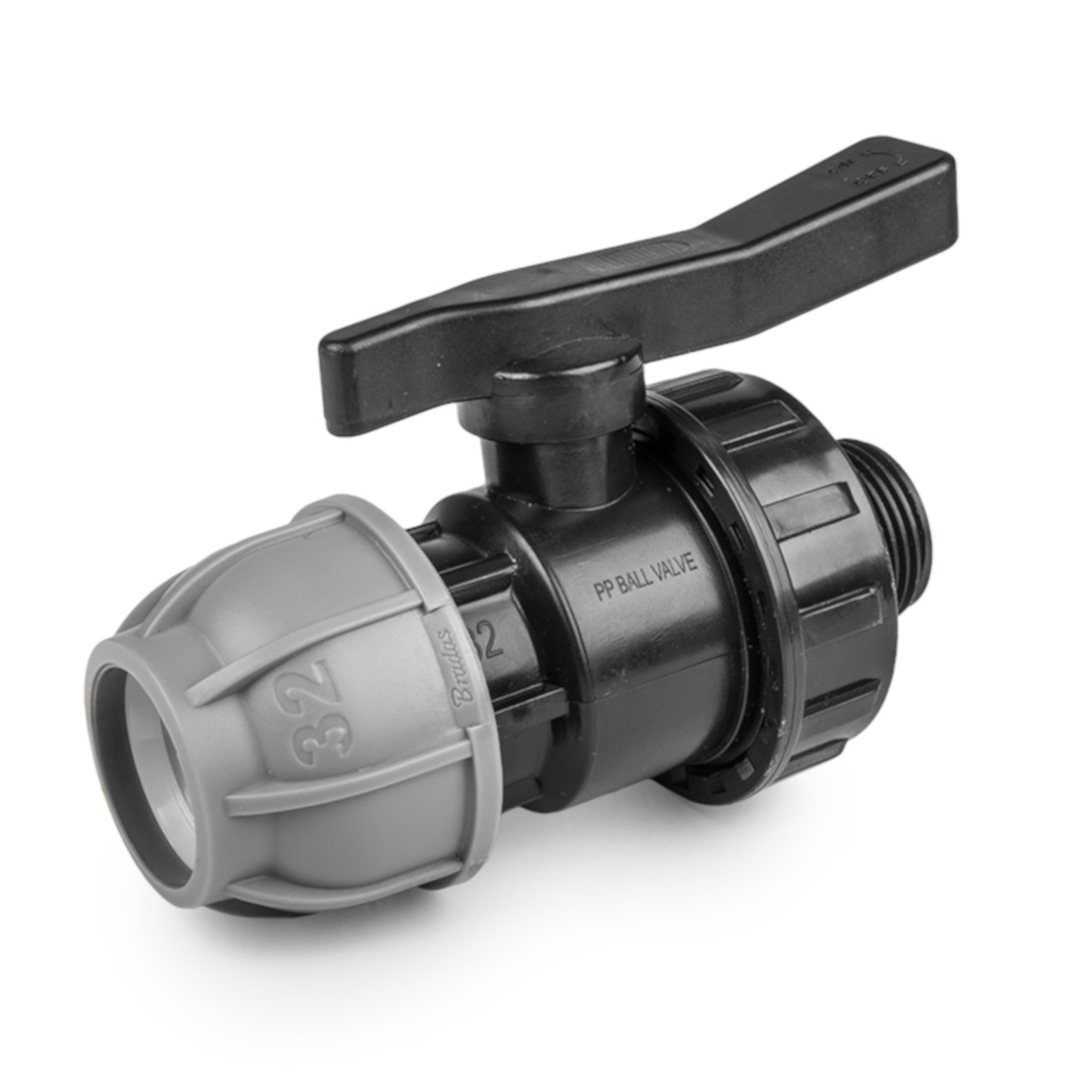 Pe Ball Valve With External Thread For Pe Pipes 20-32 Mm