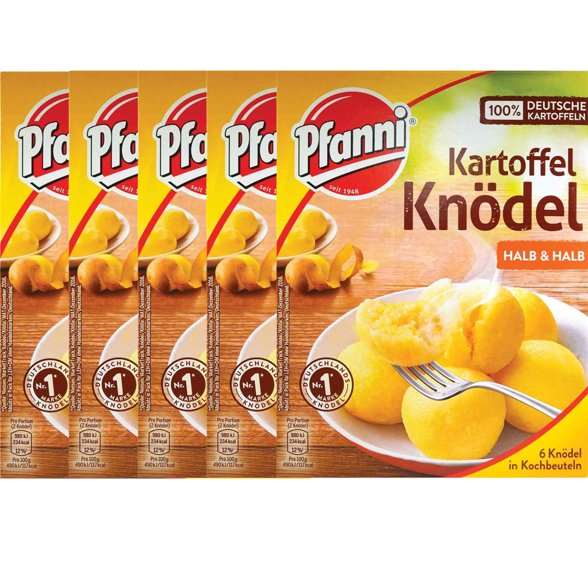 Pfanni Half And Half Potato Dumplings, 6 Pieces In A Bag, 200g, Pack Of 5