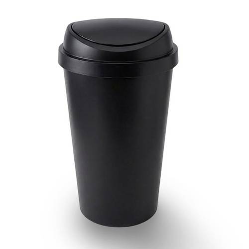60l bin large kitchen waste bin black plastic trash can lid garbage bin large capacity rubbish bin for kitchen home office