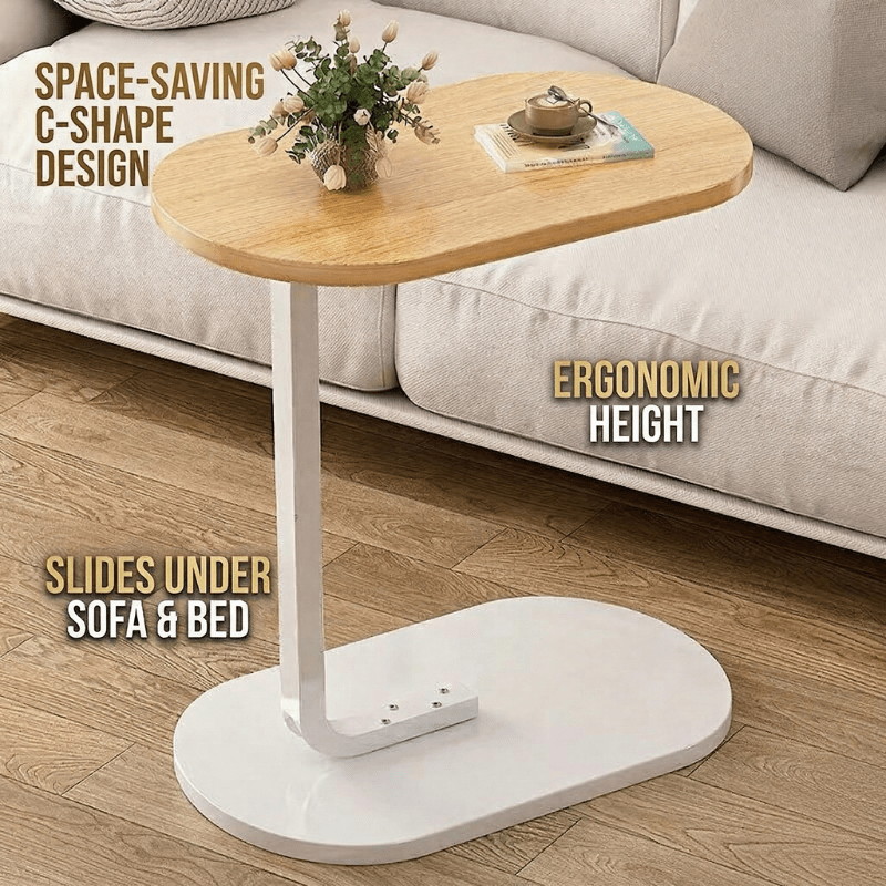 TEMU Tavolino laterale a C, tavolino ausiliario per e letto, mobili moderni per adulti, design ergonomico e stabile, nuovo regalo per la casa, stile