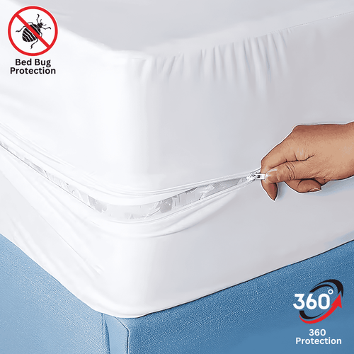 zipper waterproof mattress protector bed bug proof mattress protector six sided full protection with zip closure 40cm mattress height breathable fabric and for complete mattress care