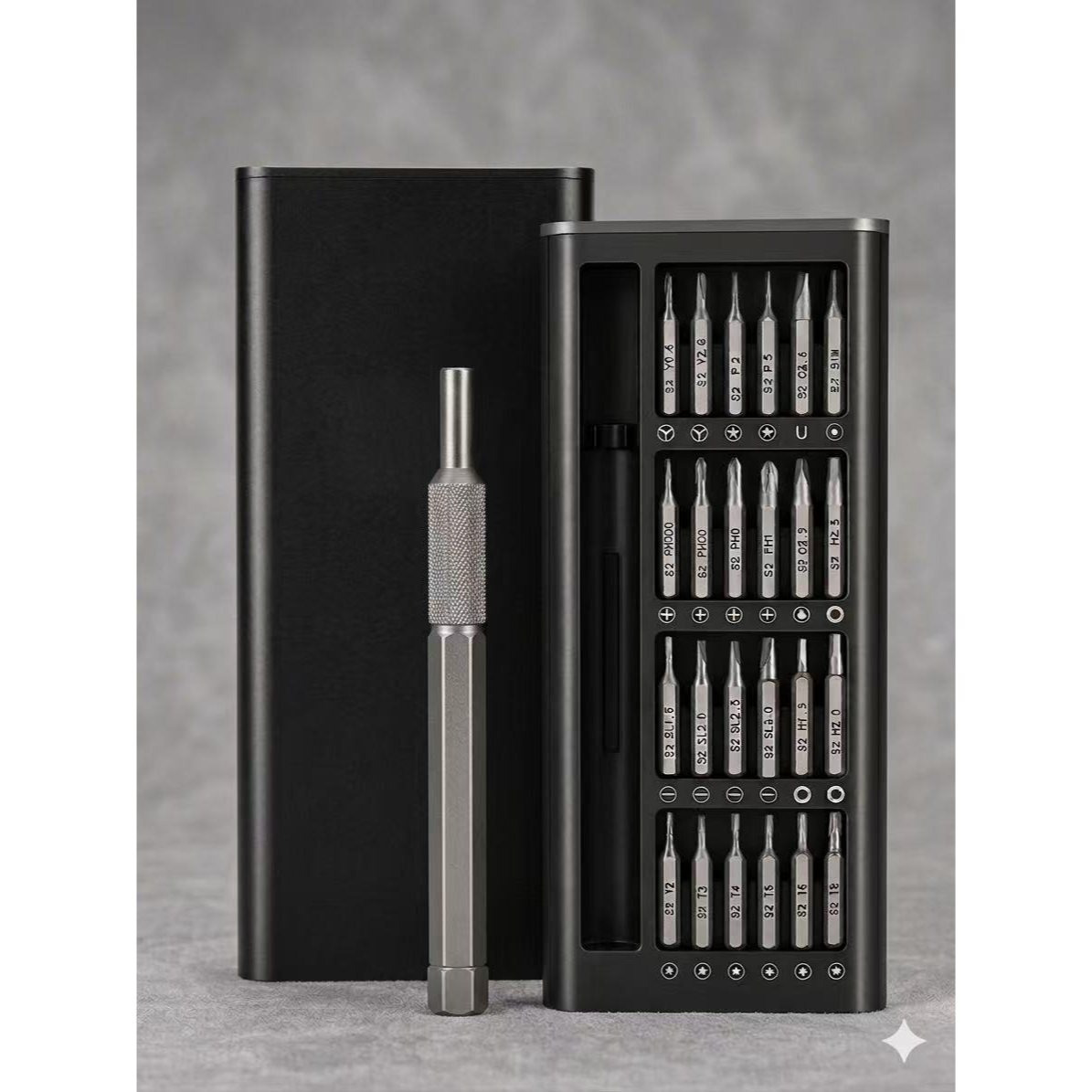 TEMU Estuche de 25 piezas Destornilladores de Precisión Pequeños 25 en 1, Kit Profesional Magnético Mini para Reparación de Teléfono, Computadora,