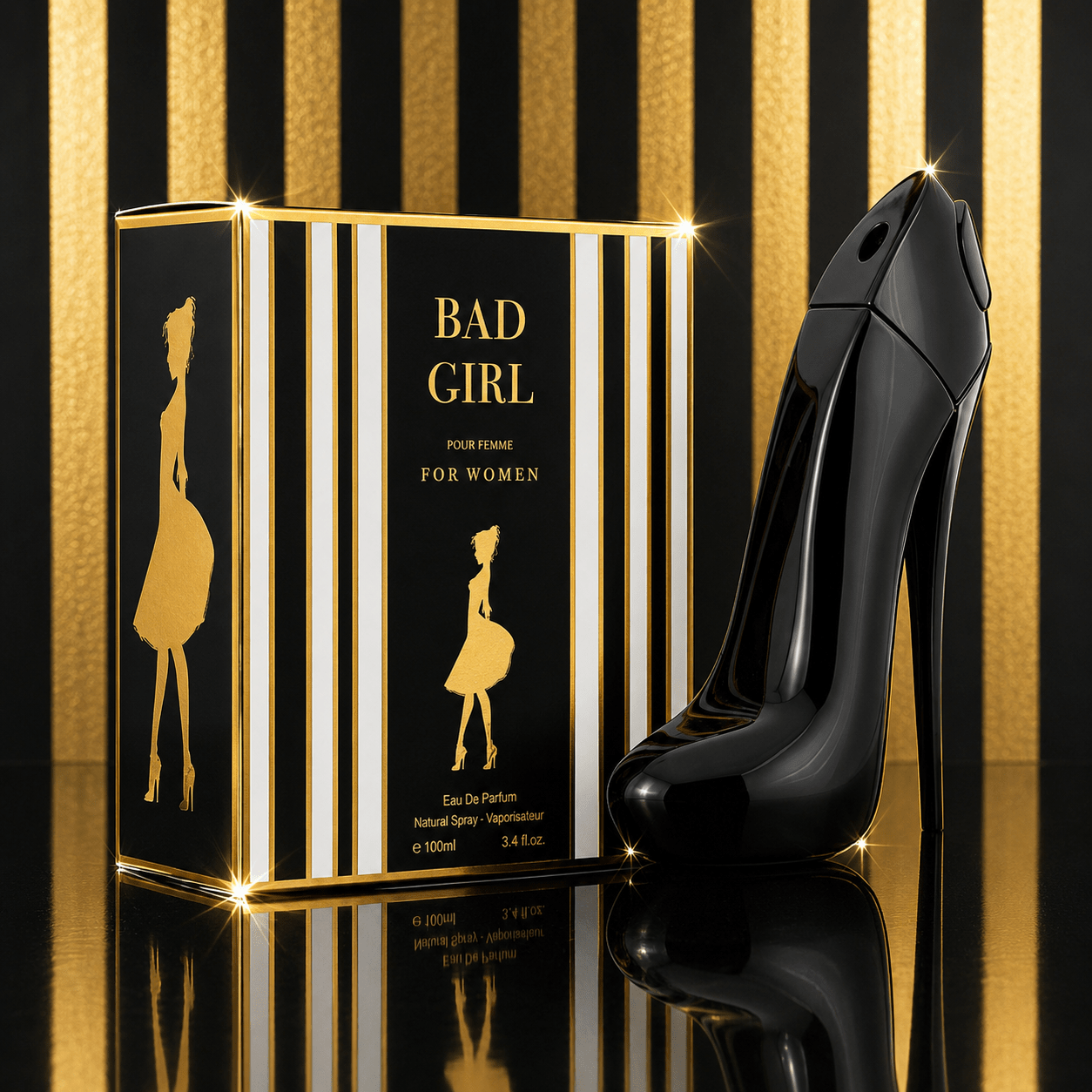Image of Everlyx - Glam Girl Black By Fragrance Couture Eau De Parfum 100 Ml - Sophisticated Feminine Fragrance With - Elegant High-heeled Design Ideal For Modern And Women.