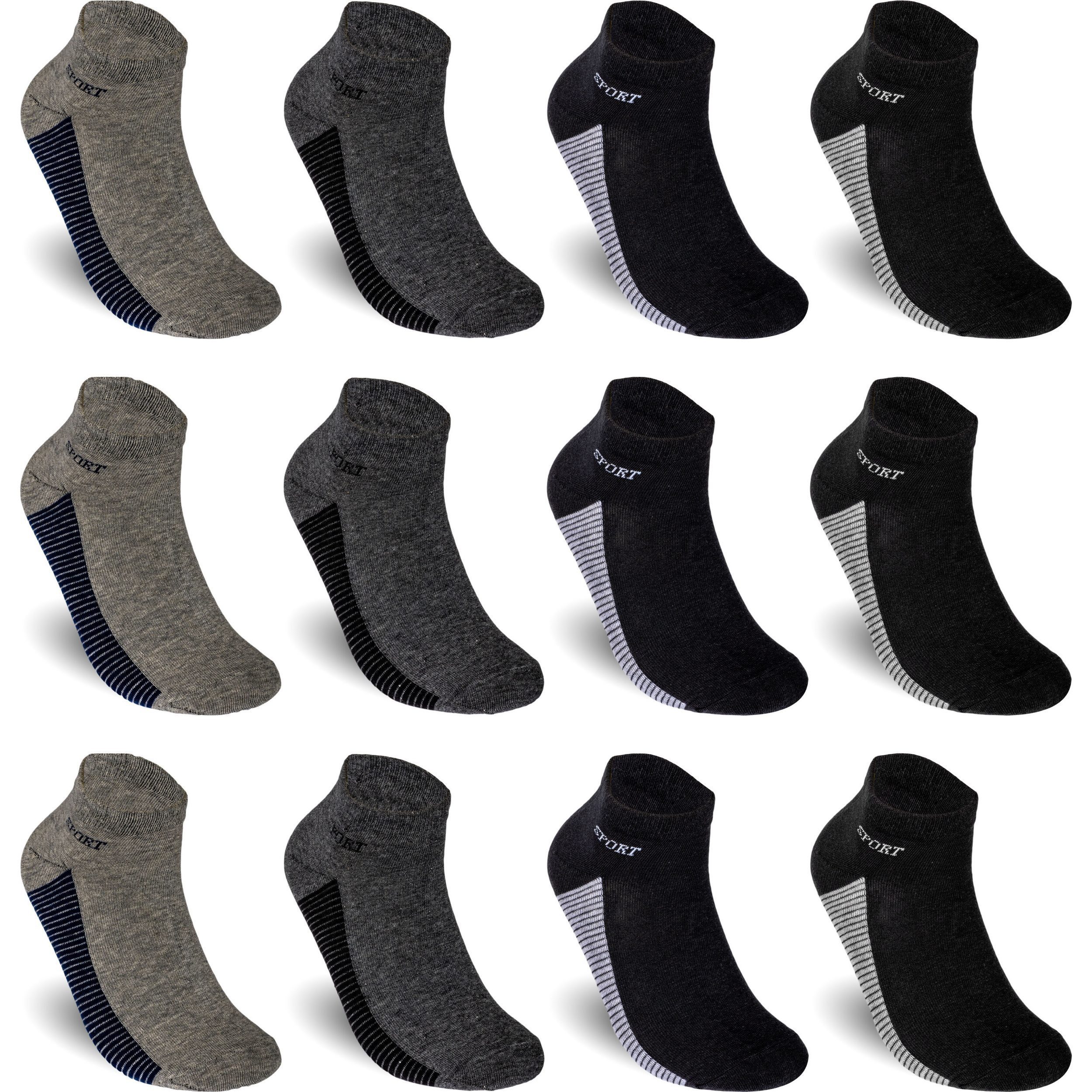 Image of 12 Pairs Of Unisex Cotton , Short Socks, Breathable, Cuff, For Leisure And Sports