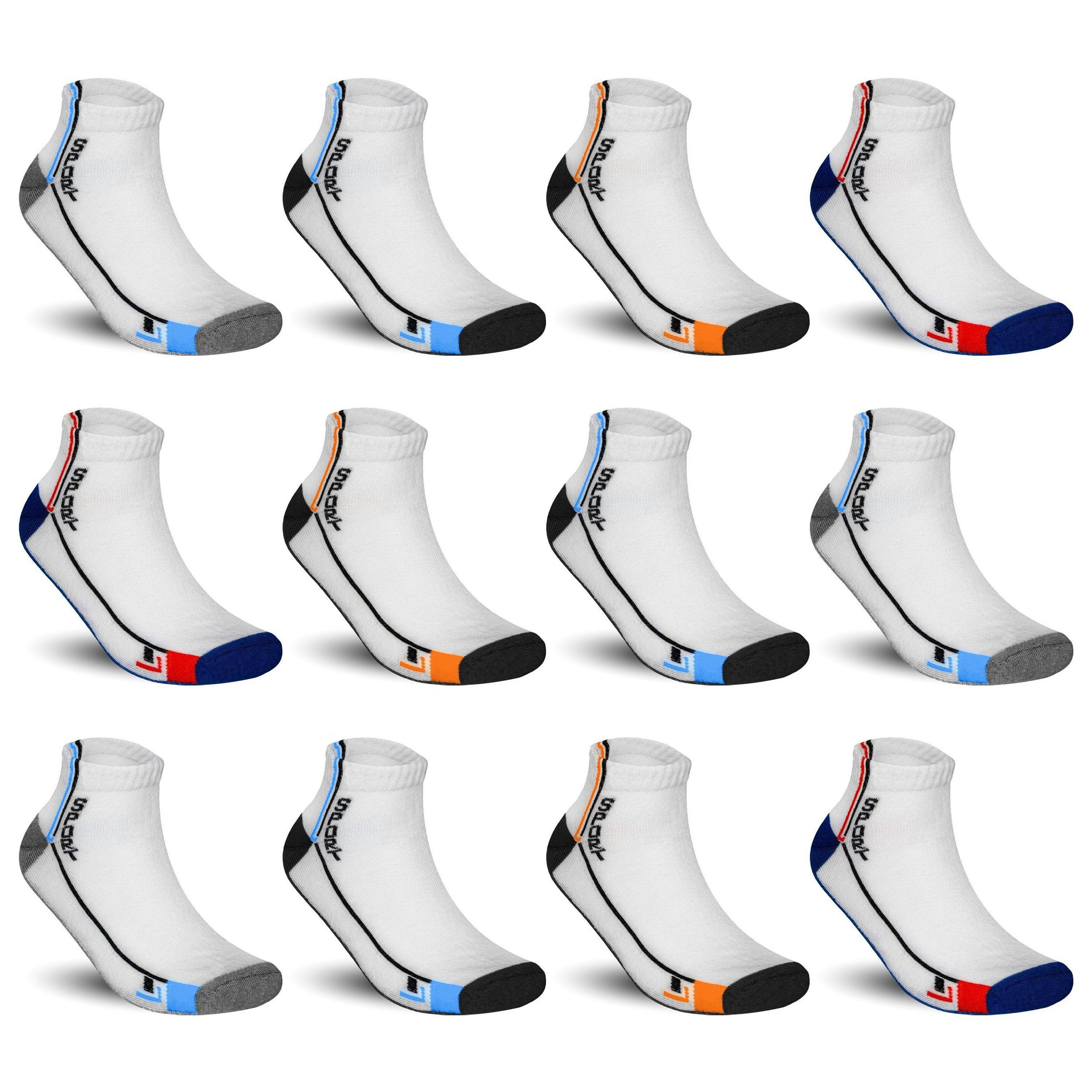 12 Pairs Of Unisex Band Casual Sports Short Socks