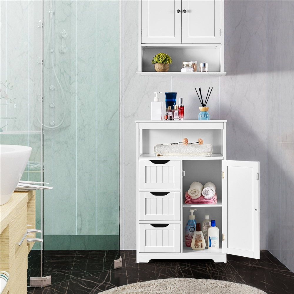 Costoffs Bathroom Storage Cabinet with 3 Drawers & 1 Door, Freestanding
