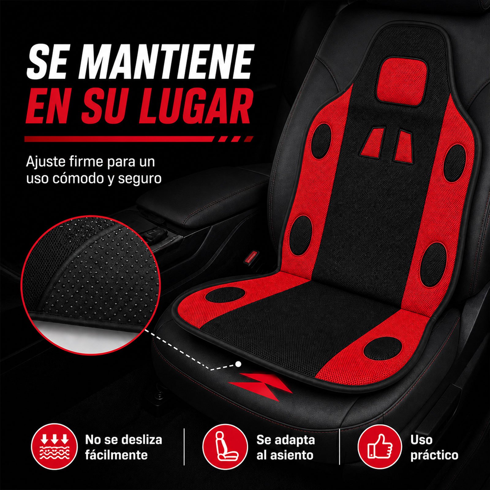 TEMU Universal para Asiento Delantero de Coche, 1 Pieza, Diseño Deportivo de Carreras, Malla Transpirable, y , con Ganchos de Fijación, para Coche,