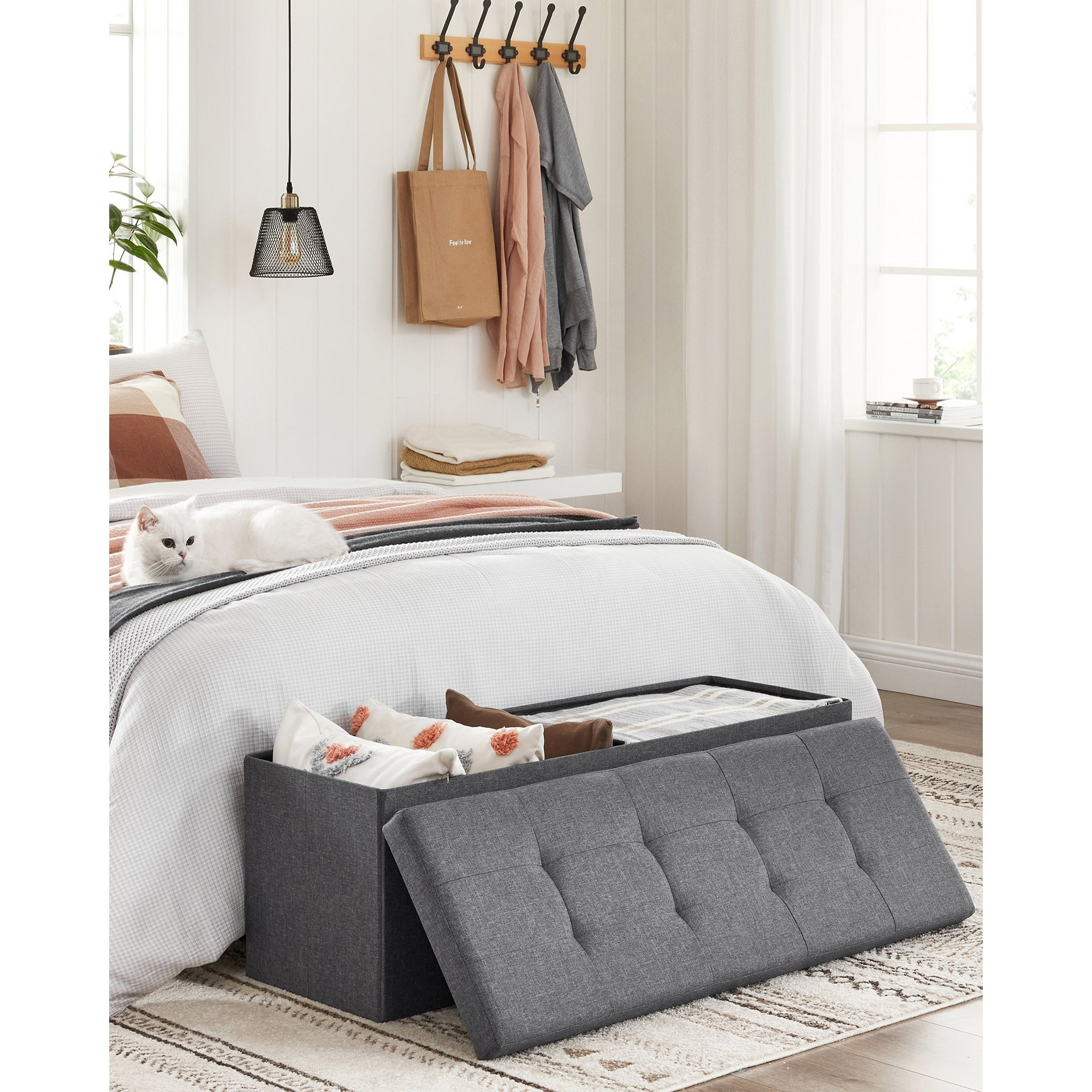 Bench With Storage, Seat Chest, Bed Bench, Storage Trunk, For Living Room, Bedroom, Hallway