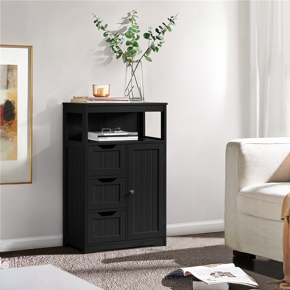 Costoffs Bathroom Storage Cabinet with 3 Drawers & 1 Door, Freestanding