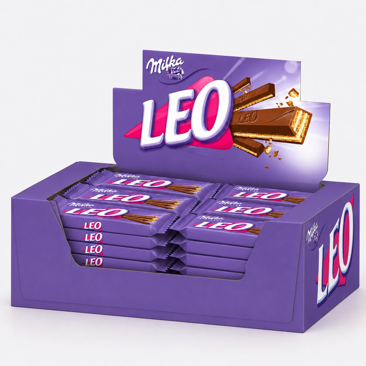 Milka Leo – Crispy Wafer With Delicate Alpine Milk Chocolate – Ideal Chocolate Bar For Breaks & On The Go – 32 X 33g Bulk Pack