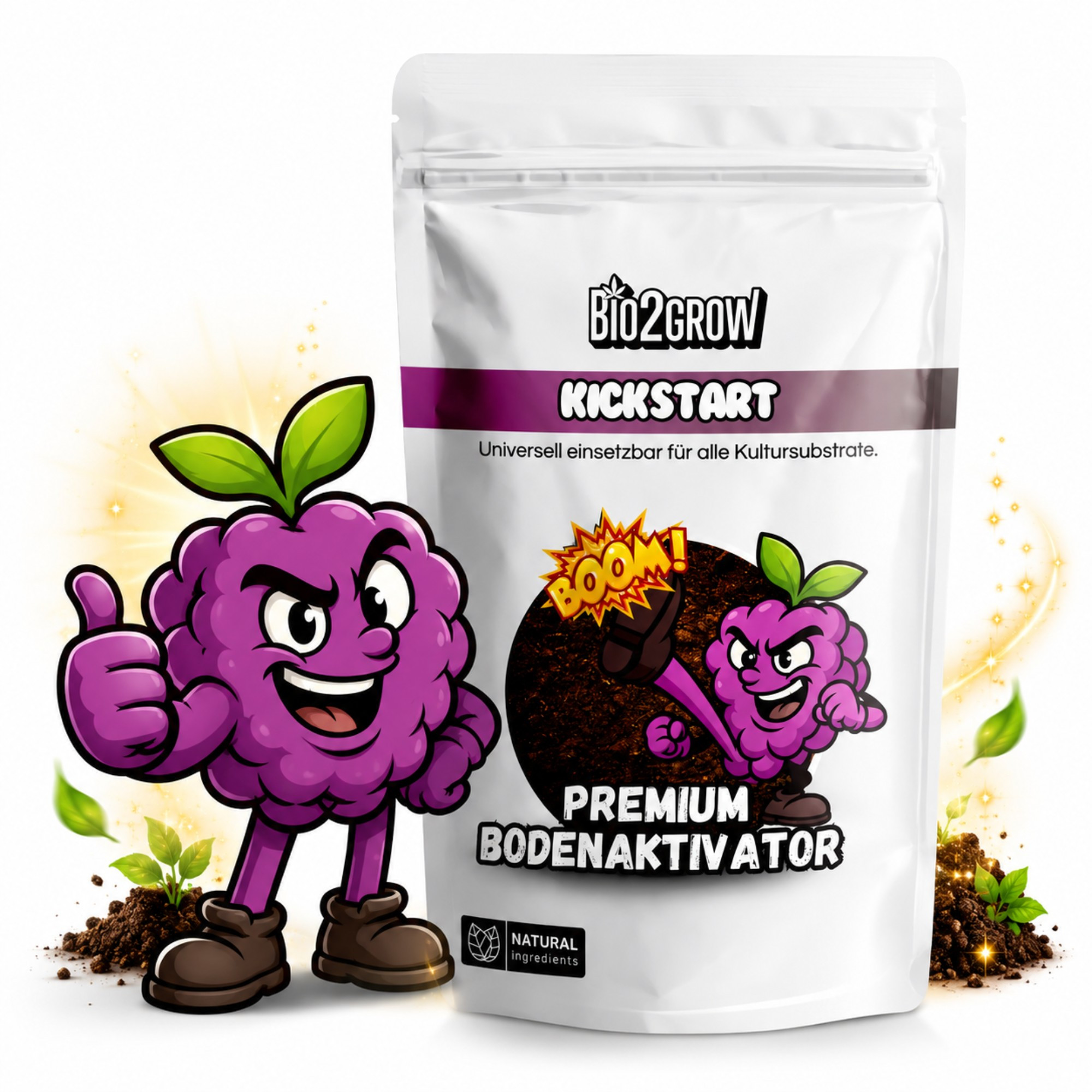 Bio2grow Kickstart Fertilizer & From Grape Pomace – For Depleted Soil, , Plants, Indoor & Outdoor