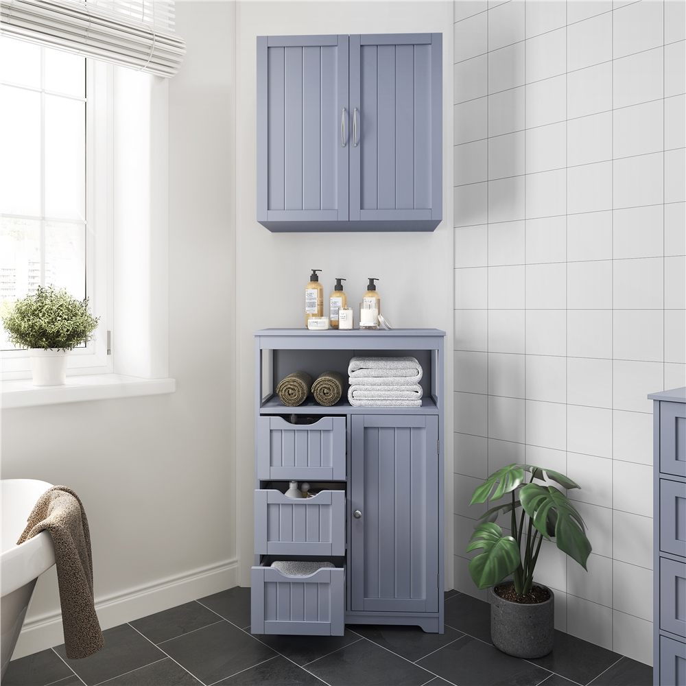 Costoffs Bathroom Storage Cabinet with 3 Drawers & 1 Door, Freestanding