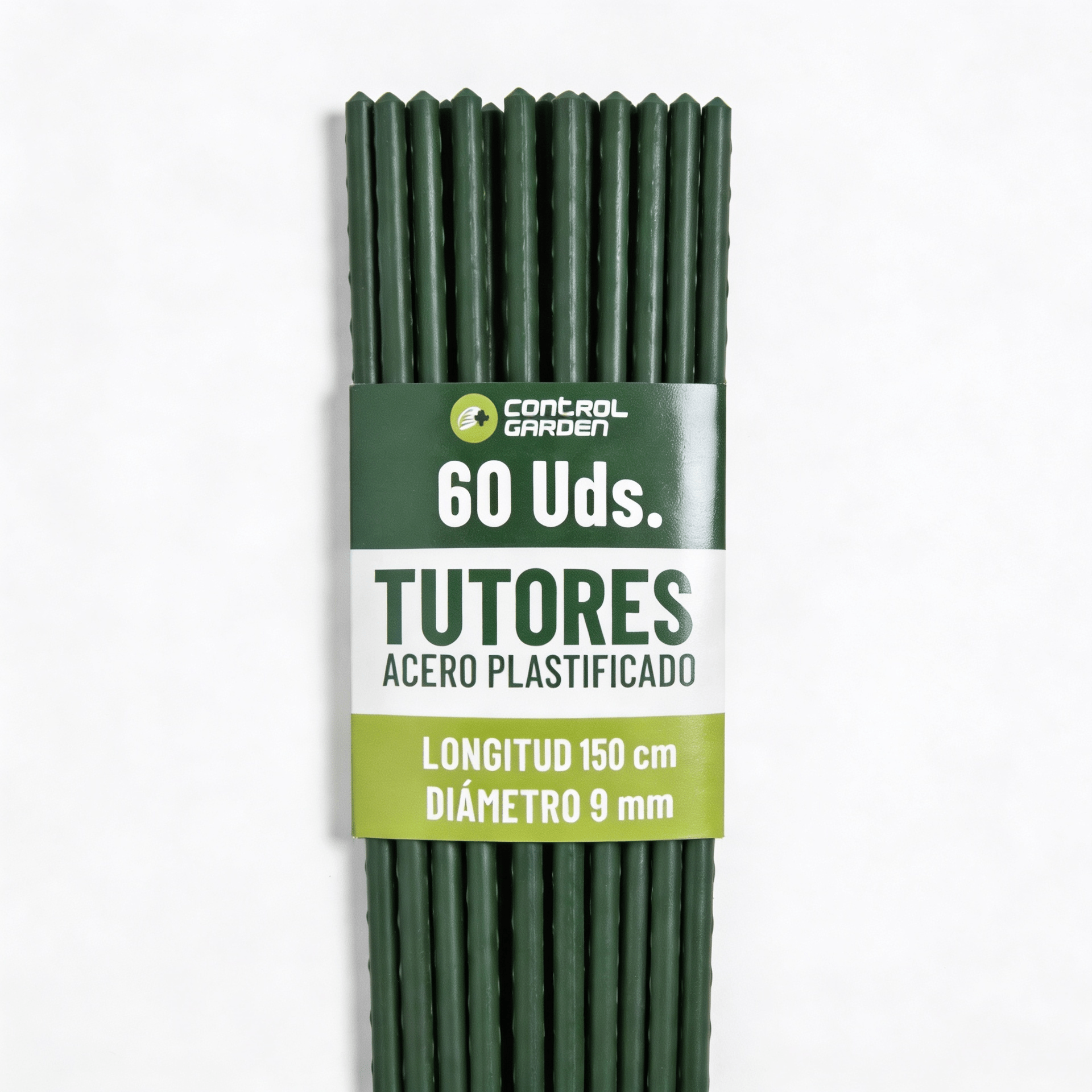 Image of Control Garden 60-pack Plastic-coated Steel Plant Supports, 180 Cm Tall, Ø 11 Mm | Plant Stakes For Plant Growth | Support For Crops, Suitable For Indoor And Outdoor Use