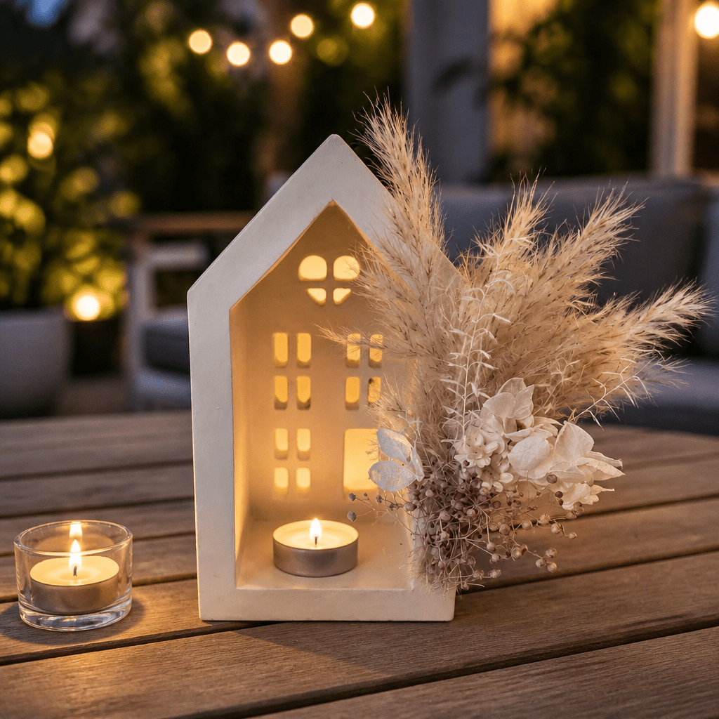 Image of Handmade House With Dried Flowers
