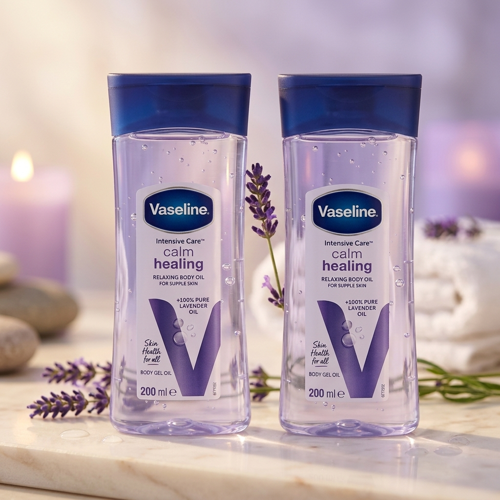 TEMU Vaseline Calm Lavender Body 2‑pack (200ml Each)