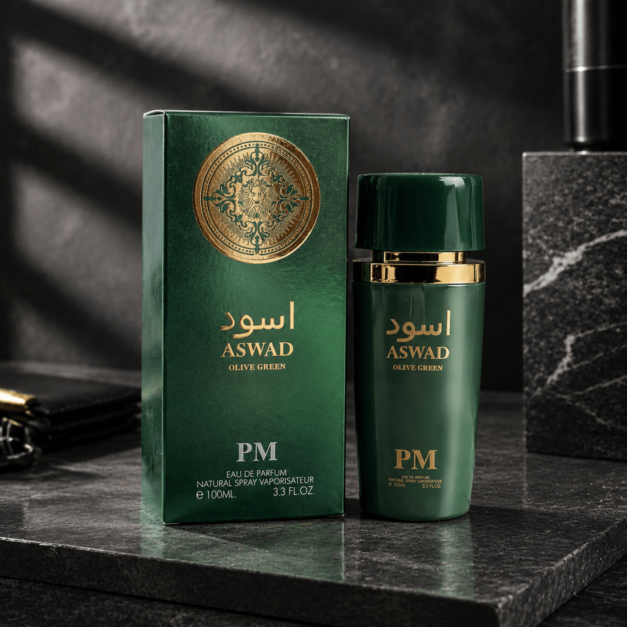 TEMU Everlyx - Perfume Aswad Olive hombre by PM Eau de Parfum 100ml - y con notas amaderadas y especiadas