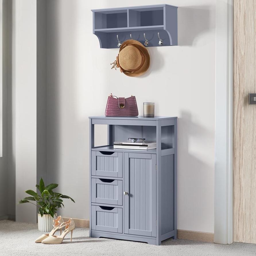 Costoffs Bathroom Storage Cabinet with 3 Drawers & 1 Door, Freestanding