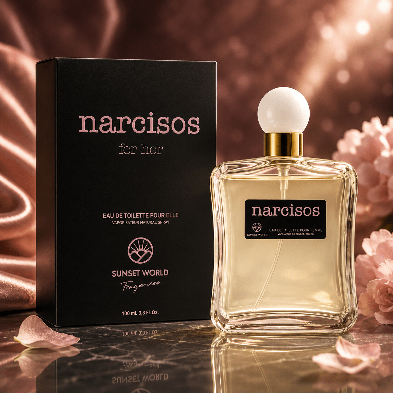E-shop Everlyx - Sonnenuntergang Welt Parfüm für Sie 100ml für Frauen - Blumen, Musky Duft mit Holznoten - Inspiriert von Weiblichkeit, Ideal für Tag