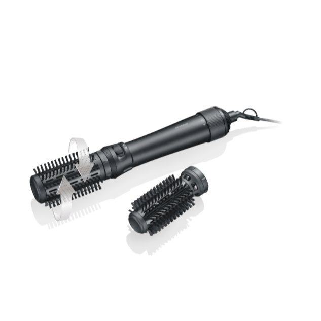 Image of Severin Warm Air Brush Wl 0241, Rotating Blow Dryer With 2 Attachments 40 Mm And 50 Mm, 2 Temperature With Cold Stage, Ceramic-keratin Coating, 1000 W, Black