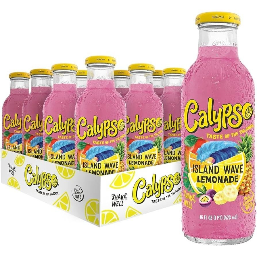 Calypso Island Wave Lemonade 12 X 473ml // 12pcs Calypso Island Wave Lemonade 473ml // Calypso Island Wave Lemonade Box 473ml Tray