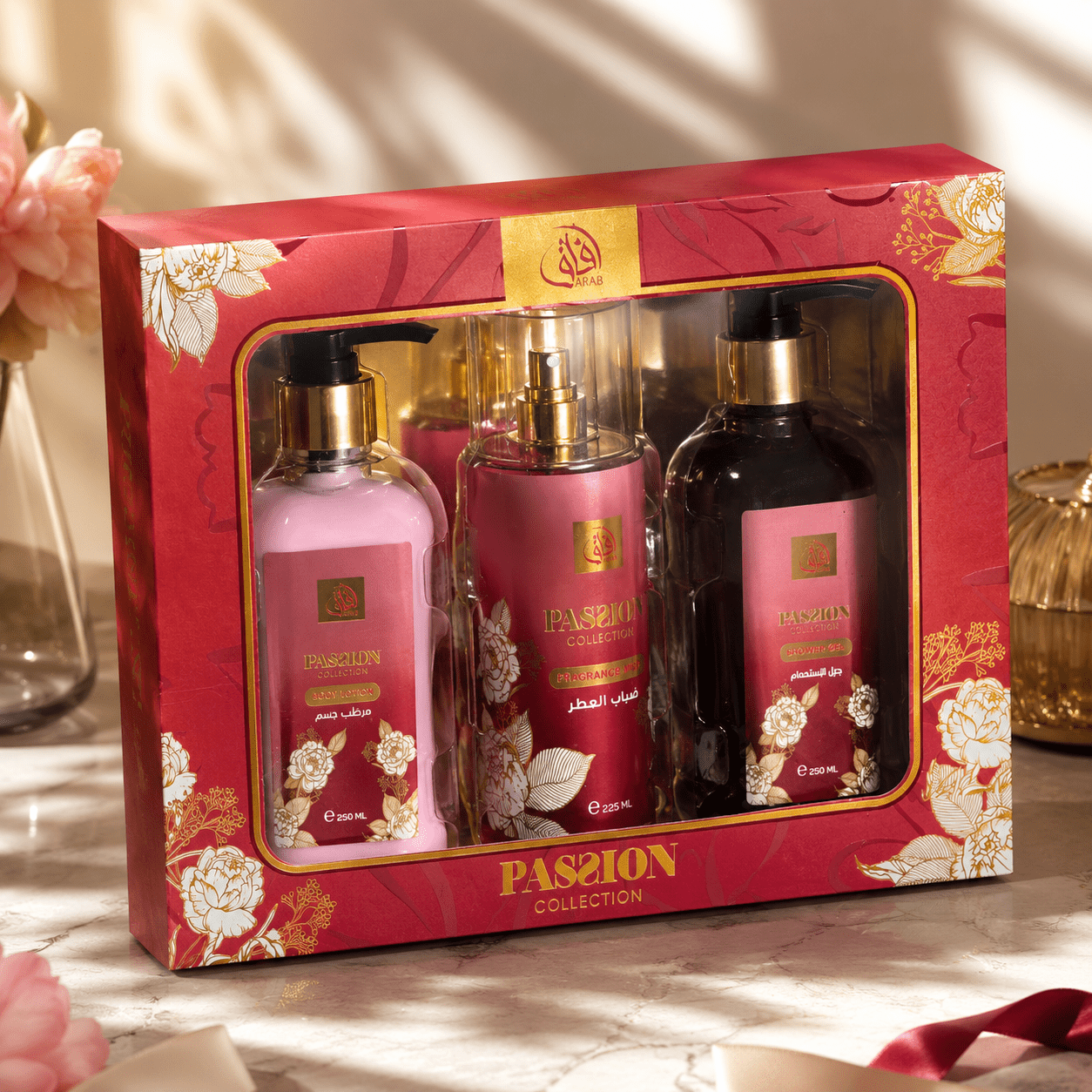 TEMU – Coffret Soin Corps Femme 3 Pièces | Gel Douche 250ml, Parfumée 225ml, Lotion Corps 250ml