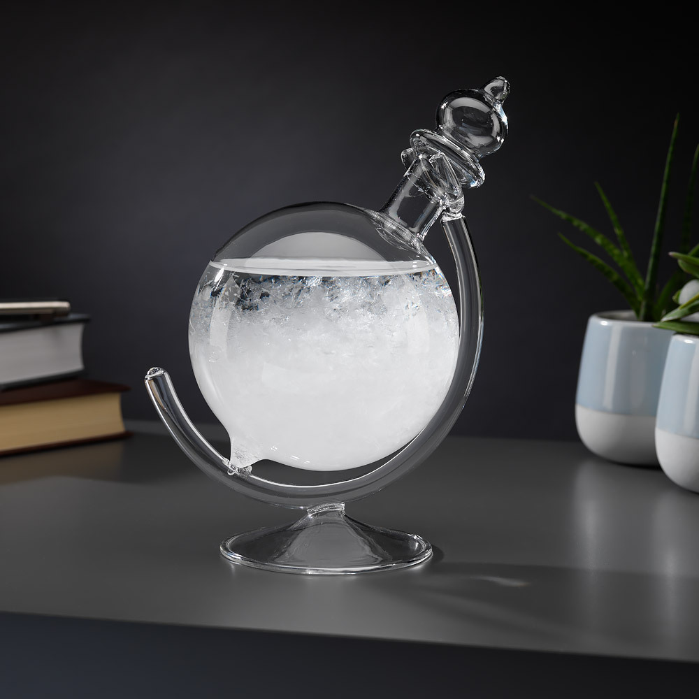 Glass Chemical Barometer Weather Station Decoration For Home And Office 10cm