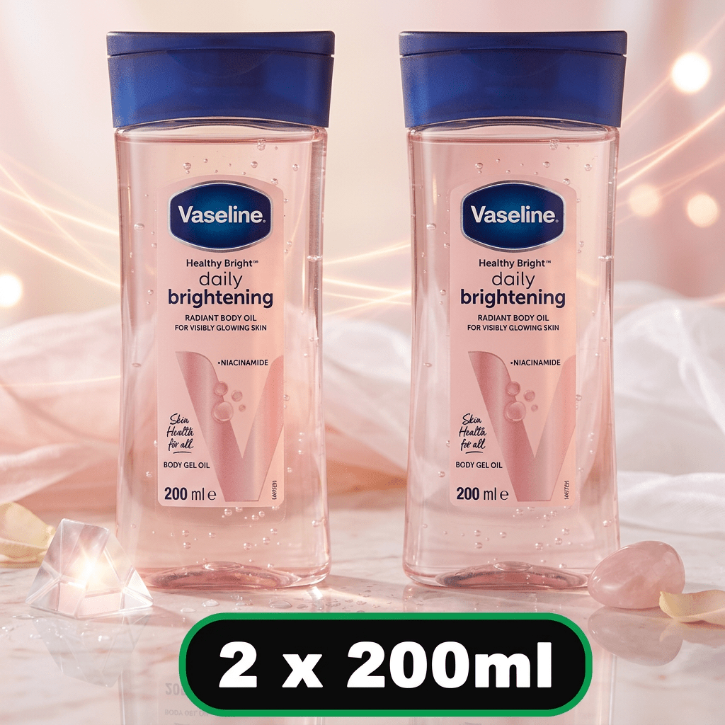 TEMU Vaseline Healthy Bright Daily Brightening Body 2‑pack (200ml Each)