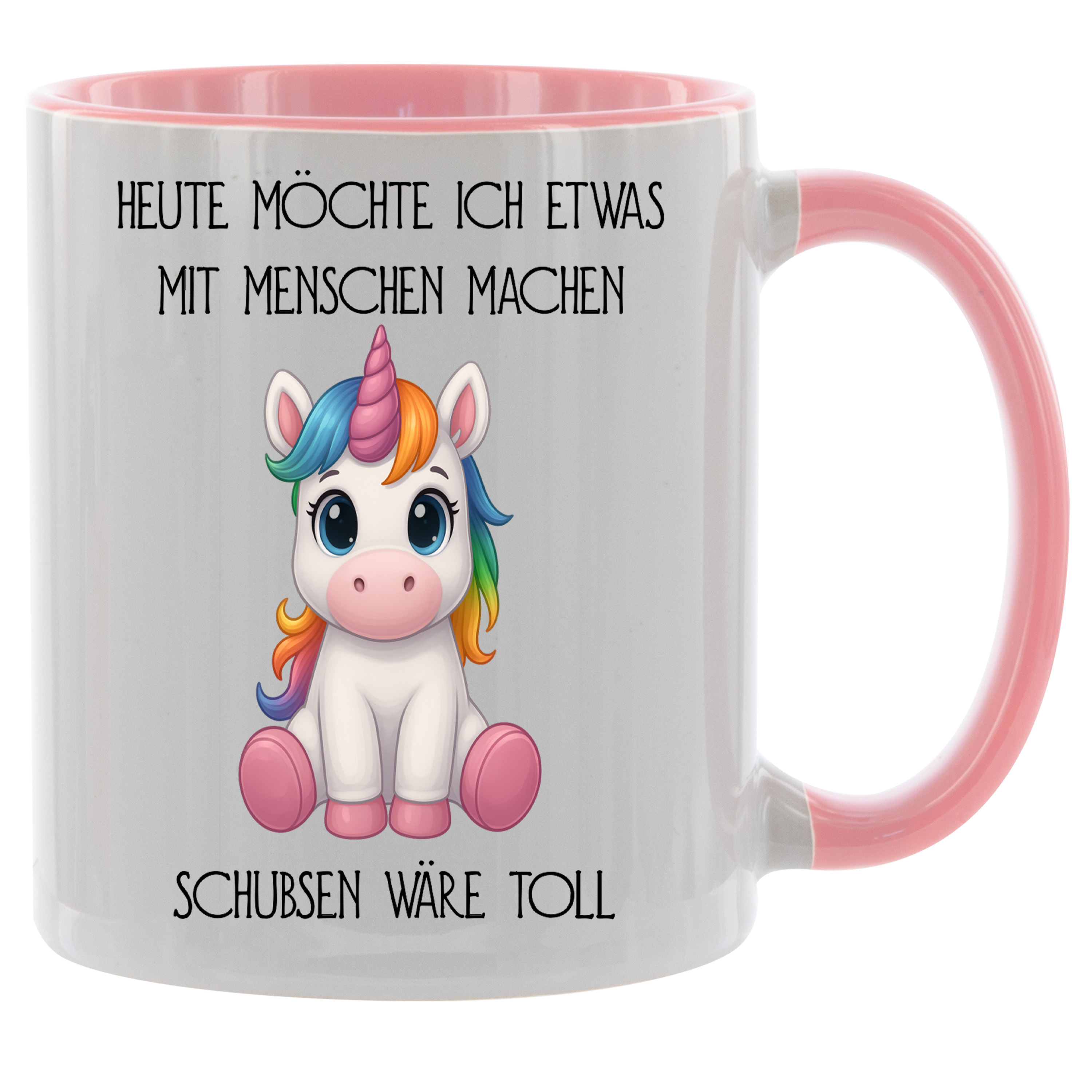 Coffee Mug Gift - Today I Want To , Pushing Great - Unicorn - Mug Colors - 330ml