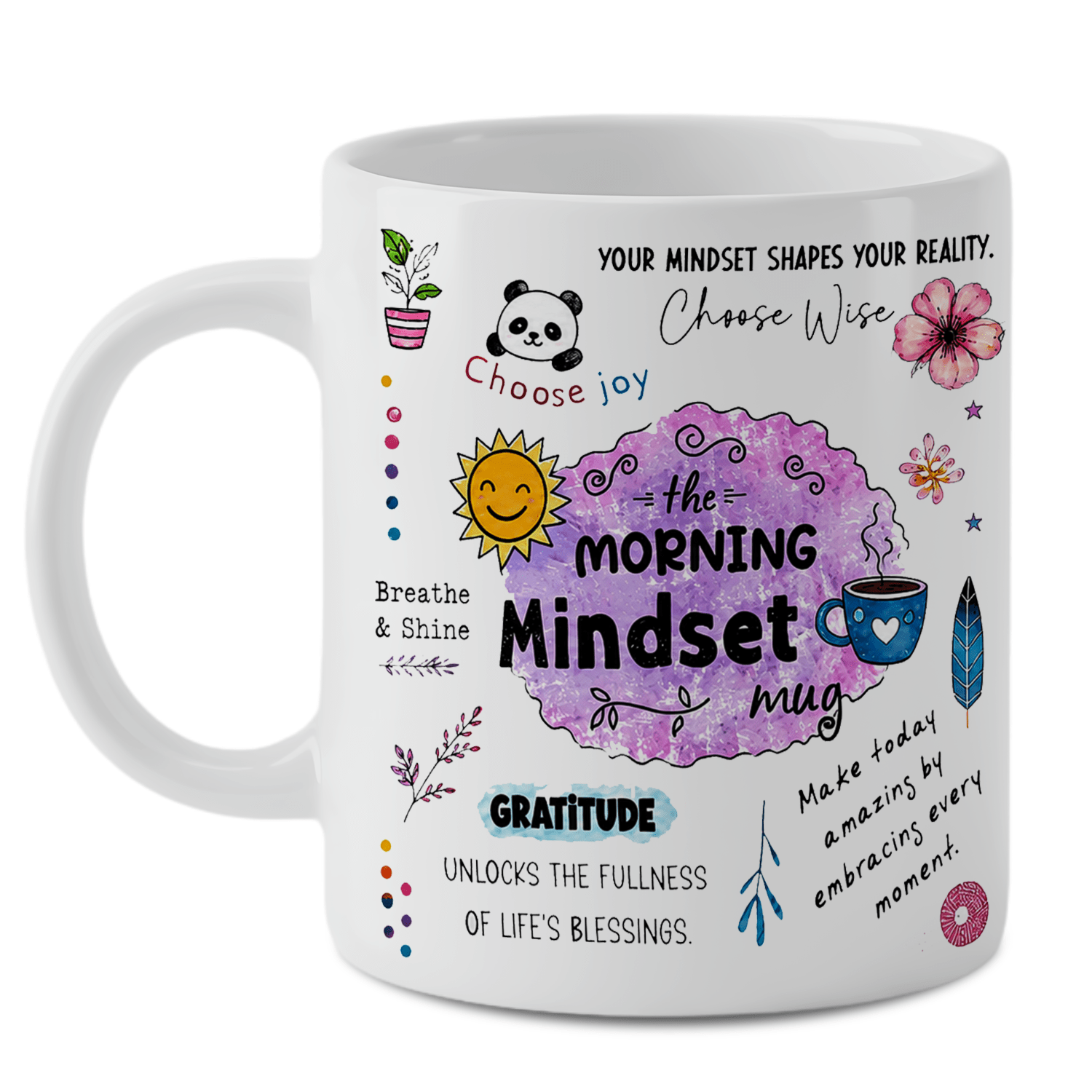 TEMU Inspirational Ceramic Coffee Mug 325ml – Motivational Quote Tea Cup, Positive Affirmation Mug, Funny Mug, Dishwasher & Microwave Safe