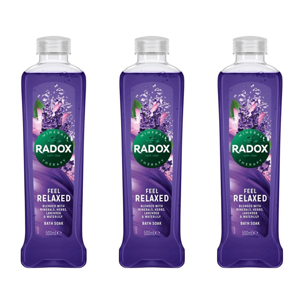 TEMU Pack Of 3 Radox Relaxed Bath Soak 500ml