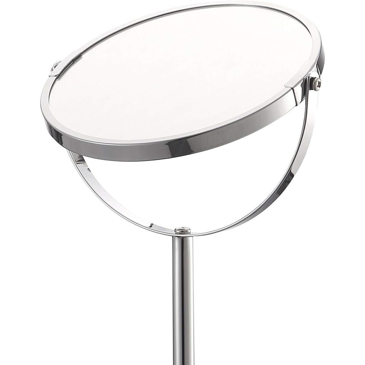 Double-Sided Freestanding Chrome Magnifying Table Top Shaving Mirror