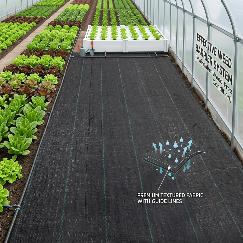 TEMU Toile de protection anti- robuste, toile de paysage tissée en PP prédécoupée et pliée avec de plantation , toile de des de jardin résistante aux