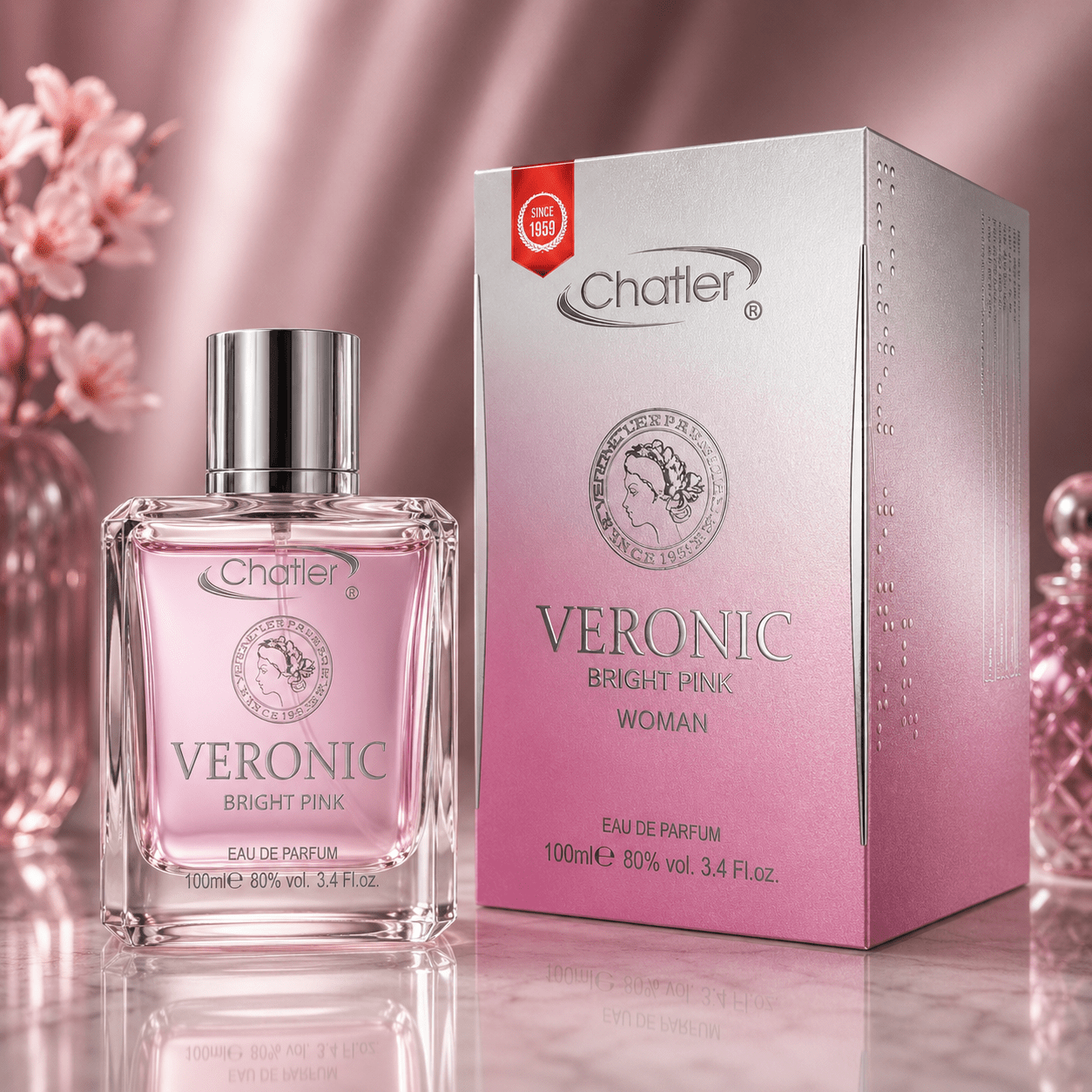Image of Everlyx - Woman By Chatler Eau De Parfume 100ml, Floral And Fruity Scent With Sweet And Fresh Notes, A And Modern Feminine Fragrance