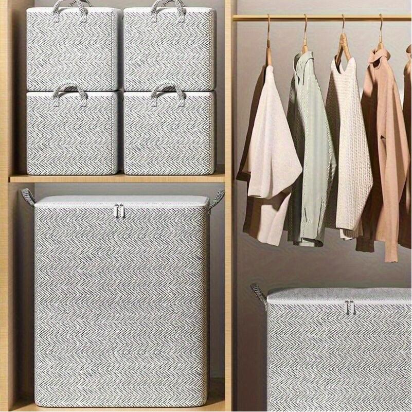 2pcs Large Foldable Storage Boxes with Lids for Home Moves