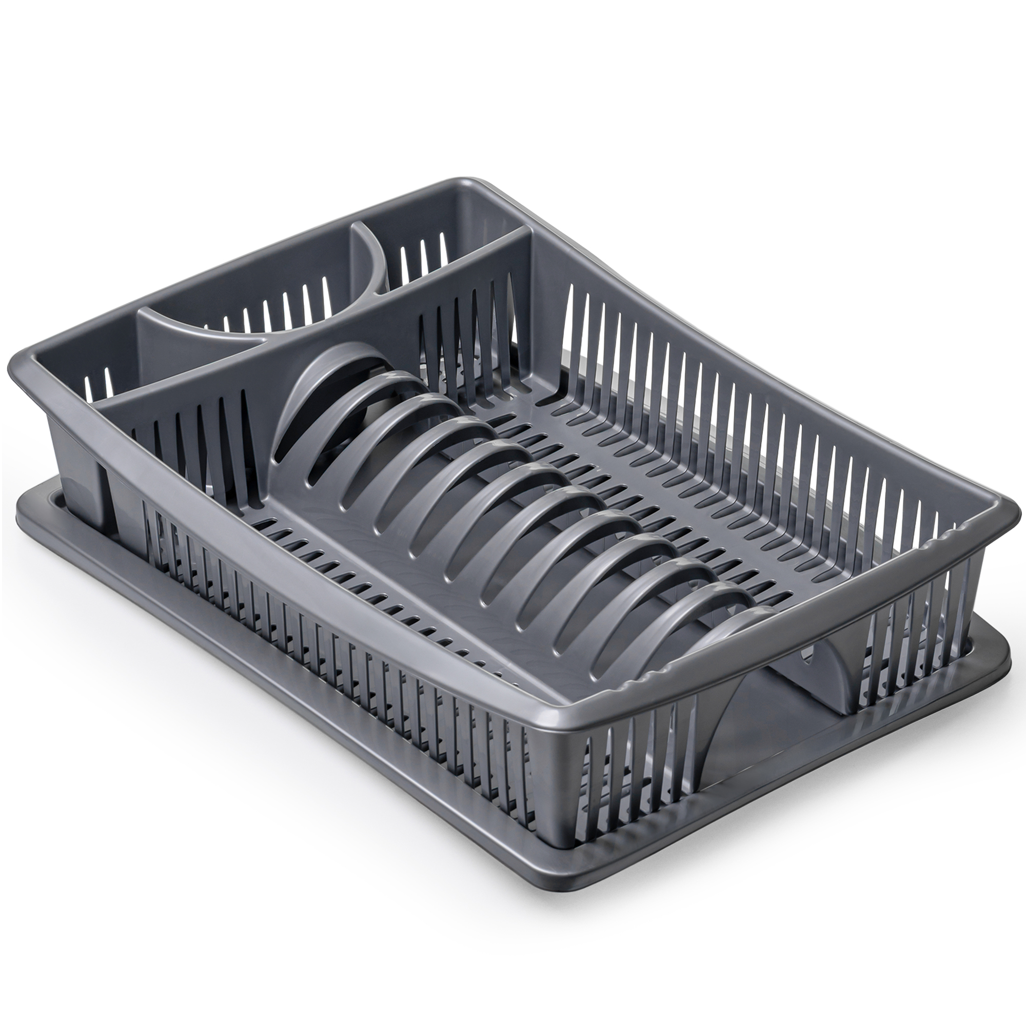 Dish Drainer Rack 39x28x9cm, Dish Drying Grid Tray - Made From Durable Plastic