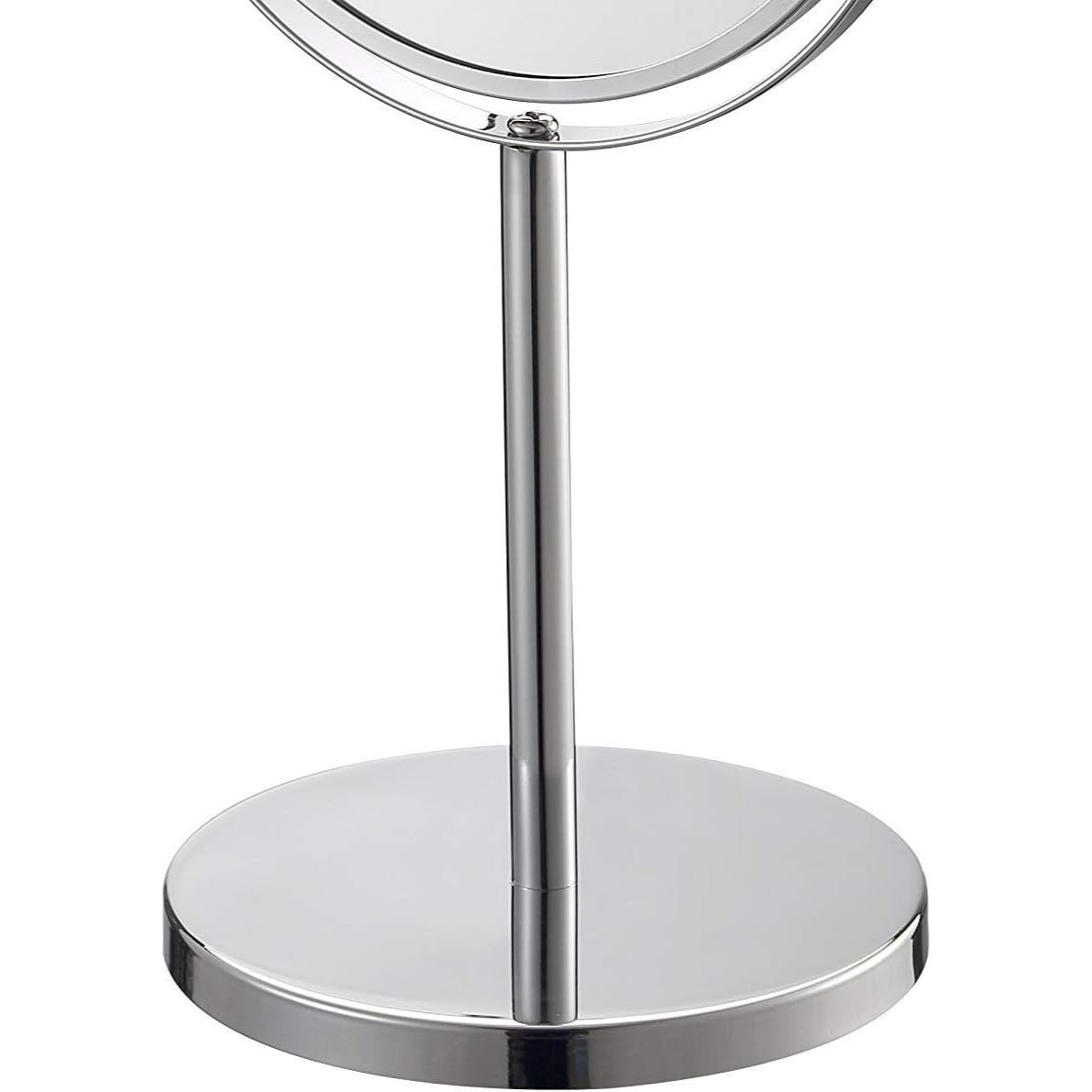 Double-Sided Freestanding Chrome Magnifying Table Top Shaving Mirror