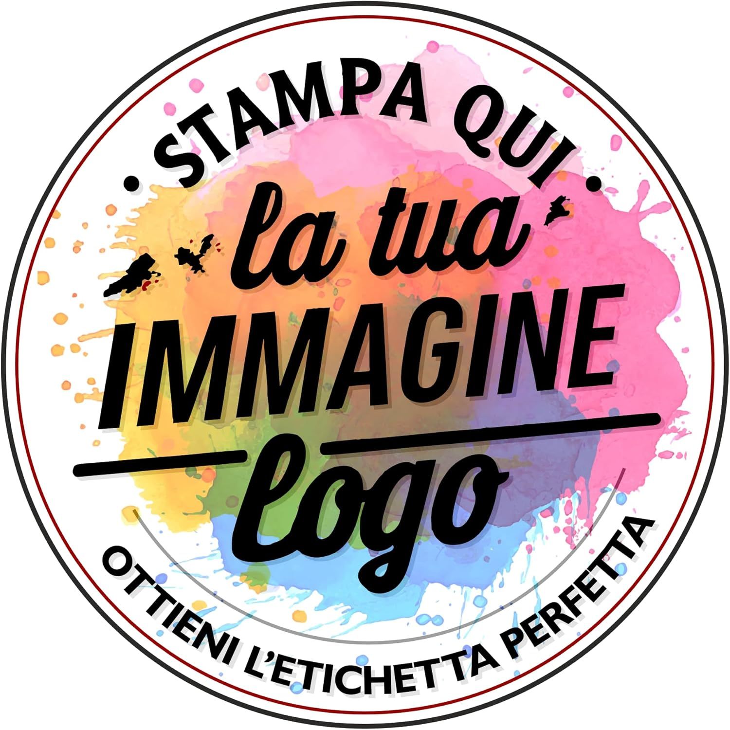 TEMU 100 Adesivi Personalizzati con logo �� etichette adesive per negozi, packaging, bomboniere, buste, scatole regalo e attivit� commerciali - HD