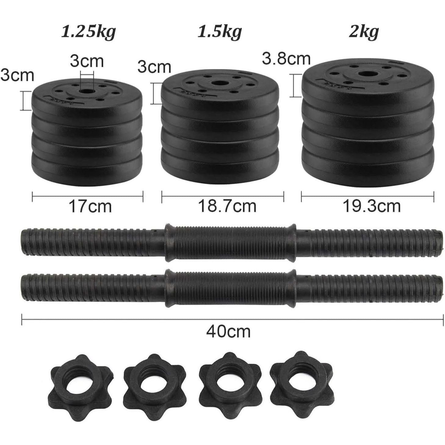 20kg Adjustable Dumbbells Set for Home Gym Training