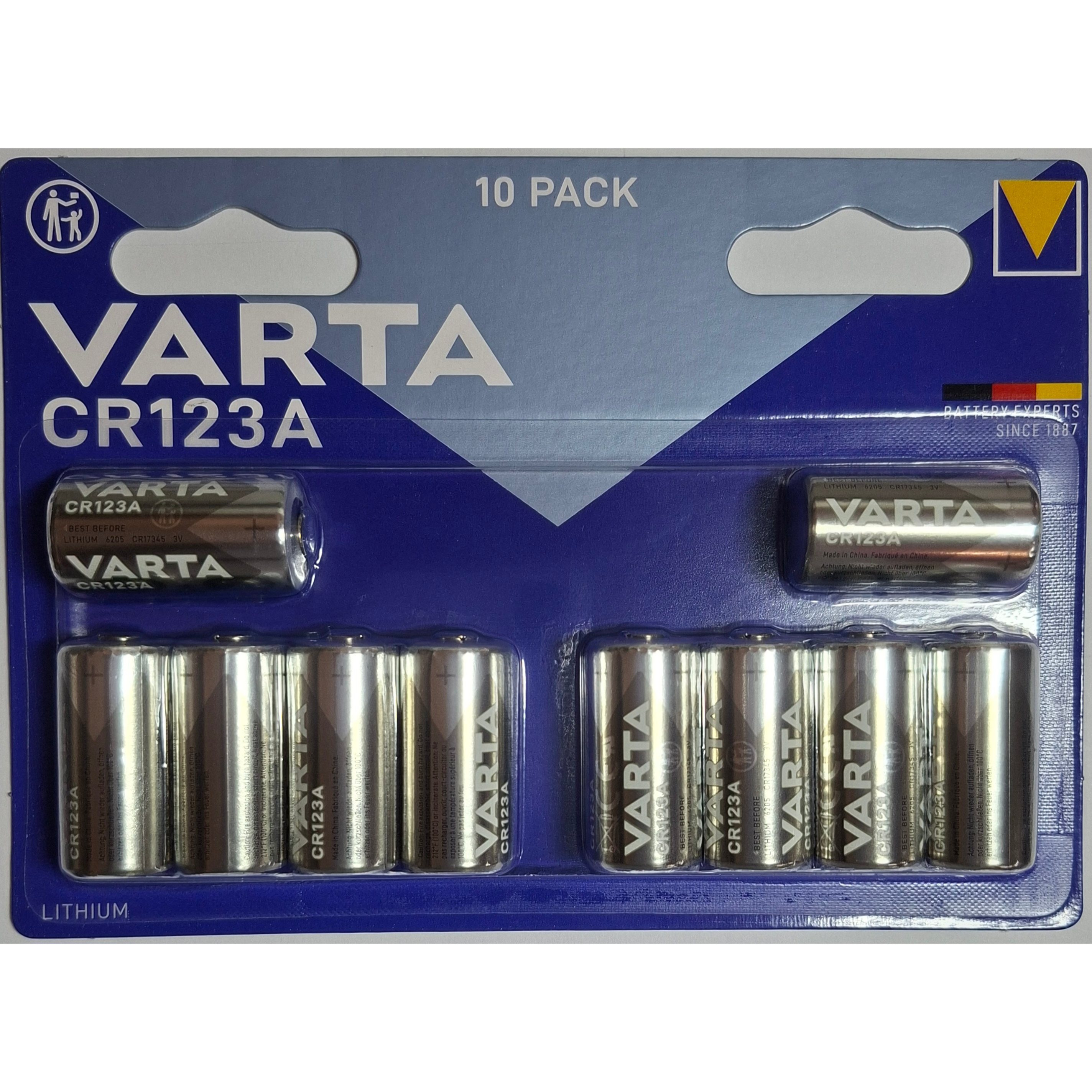 Temu Paiques De Piles Cr123 Au Lithium 3V Lot De 10