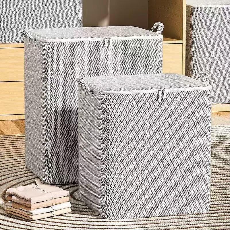 2pcs Large Foldable Storage Boxes with Lids for Home Moves