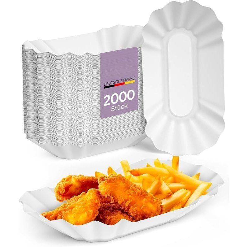 TEMU Pommesschalen Pappteller Einweg für (9-20cm)