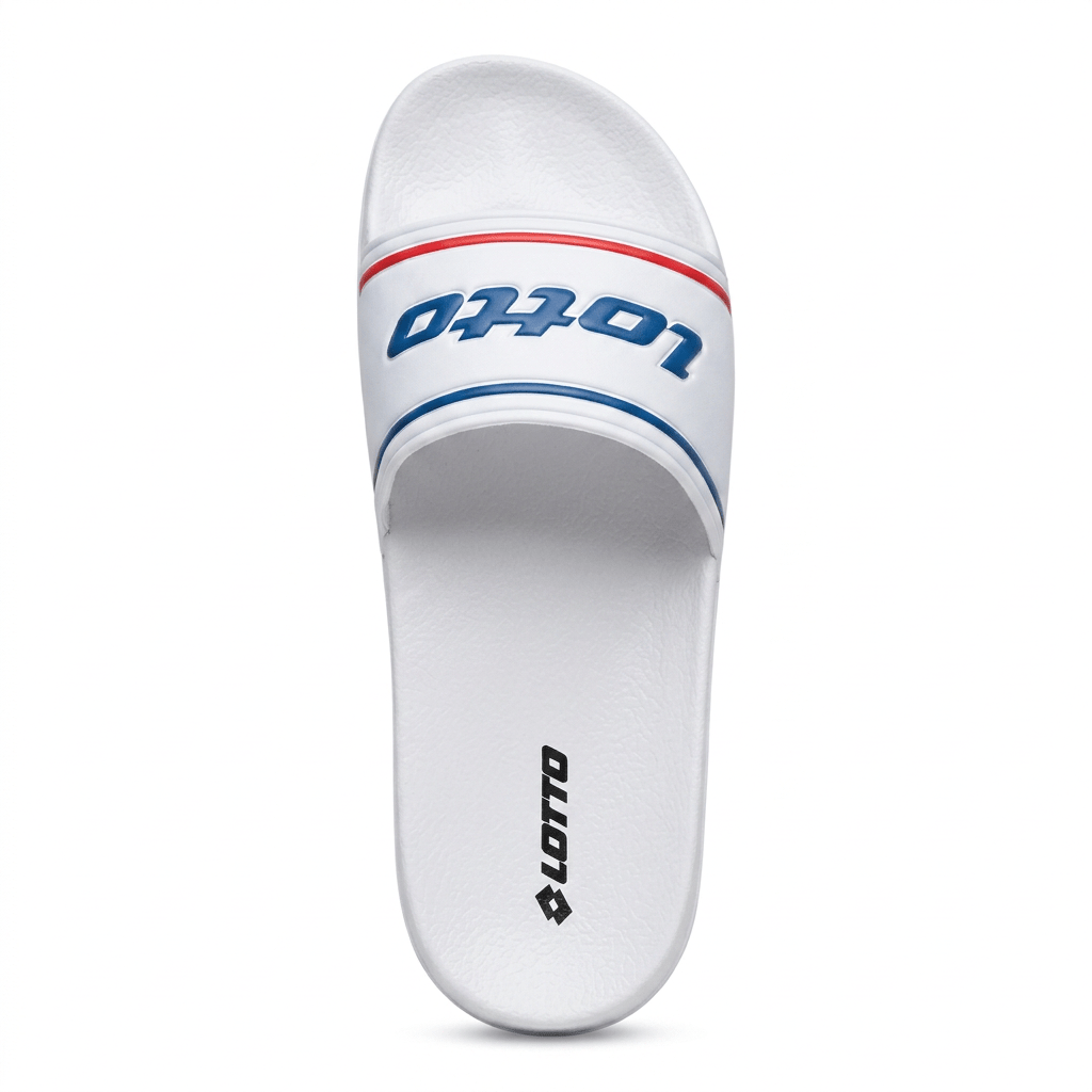 Men' Slides - Summer Sports Pool Beach - Wide Logo Strap - Anti-slip Sole - Eu Sizes 40 To 45