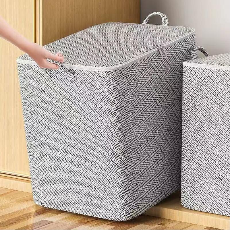 2pcs Large Foldable Storage Boxes with Lids for Home Moves