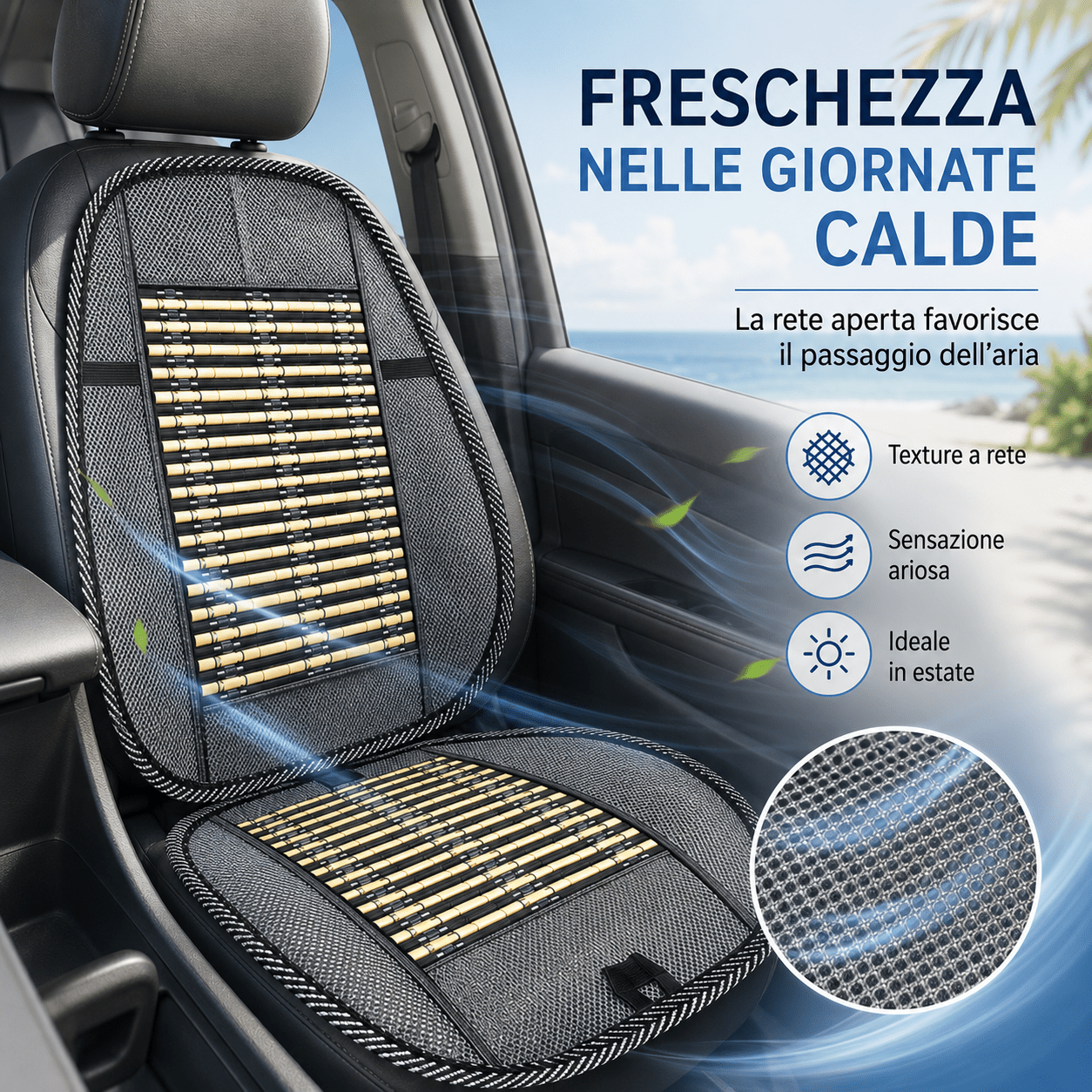TEMU Car Backrest Cushion 100x45 Cm, Support For Seats And Travel